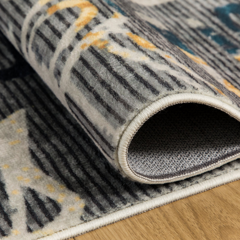 Tapis tableau noir Sportsglyphs II par Katie Merz, Rectangle 5 pi x 7 pi