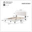 Lit tête de lit Lambswool Petal, avec lumière d'ambiance, grand, crème-710662711