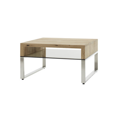 Heier Solid Wood Sled Coffee Table with Storage