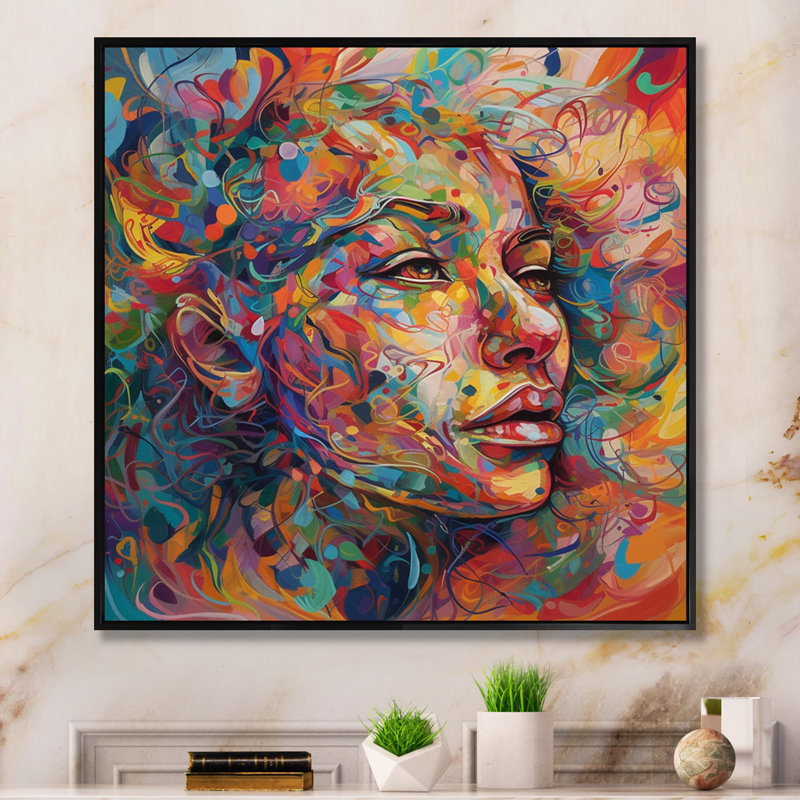 Représentation artistique de l'émotion - reproduction sur toile tendue, H 36 po x l 36 po x P 1,5 po