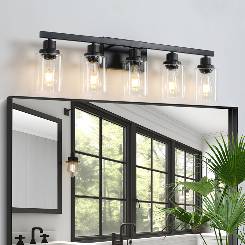 Applique murale polyvalente en fer 5 lumières de style industriel moderne pour salle de bain
