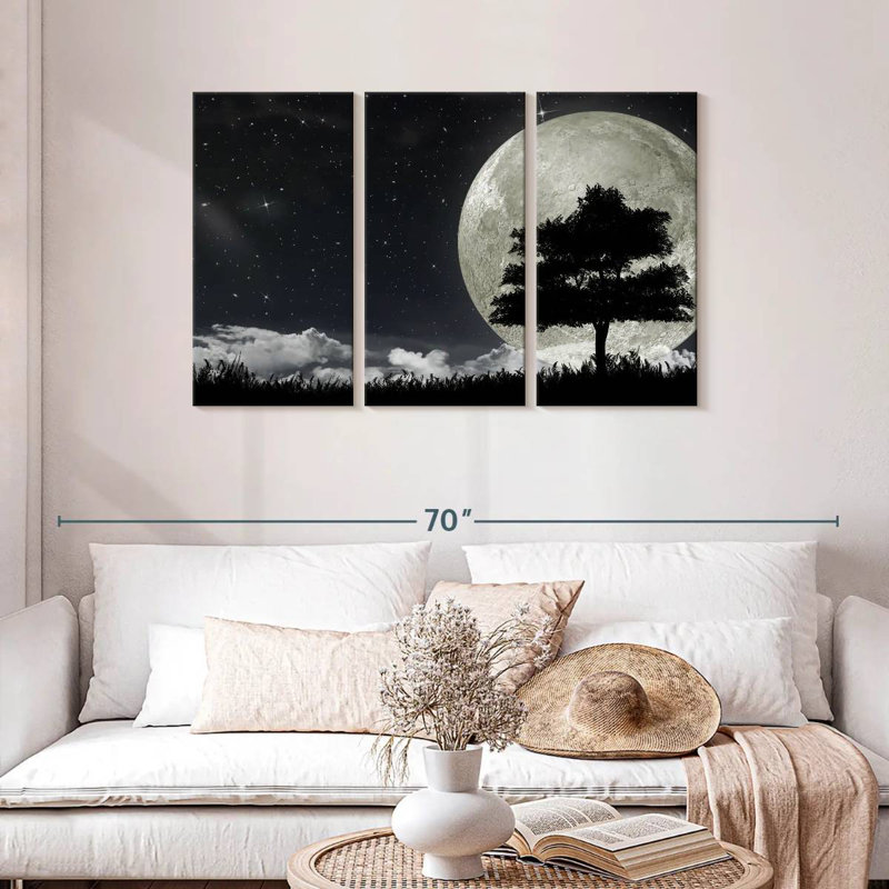 Oberle Tree In Moonlight, 28" H x 45" W