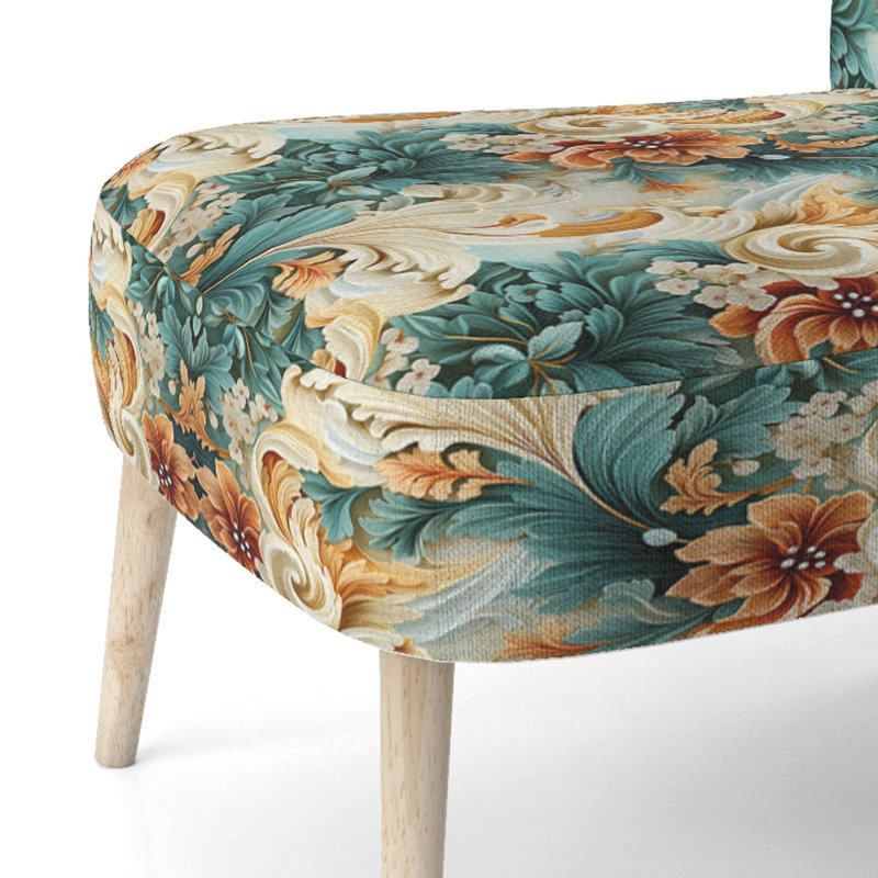 Chaise d'appoint rembourrée Rustic Paisley