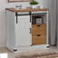Sideboard HALDEN With Sliding Door 80X40x80 Cm Solid Wood-1043536398