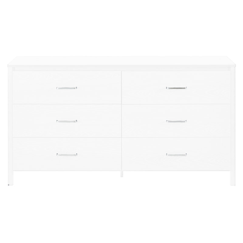 Commode double 6 tiroirs Lupe, Blanc