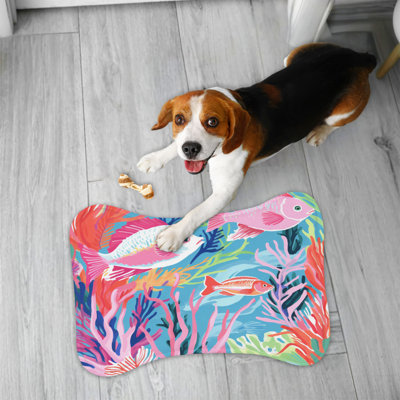 Preppy Ocean Creatures - Tapis d'alimentation en os 1 pièce