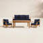 Matinque 4 Piece Teak Outdoor Conversation Sofa Set-317159238