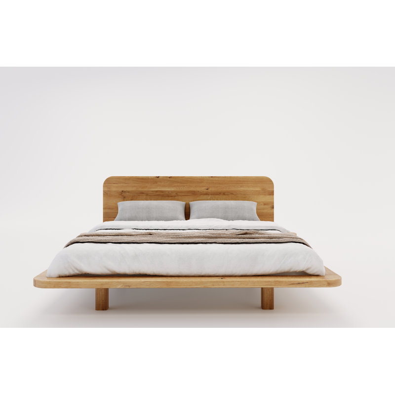 Iyanna Solid Wood Bed, Super King (180 x 200cm), Natural Oil