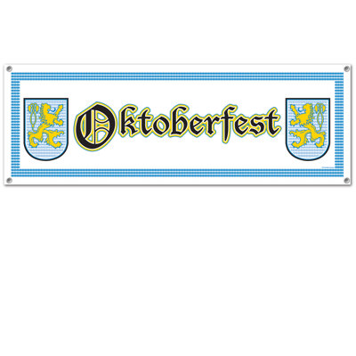 Bannière Oktoberfest, 5 pi x 21 po, paquet de 12