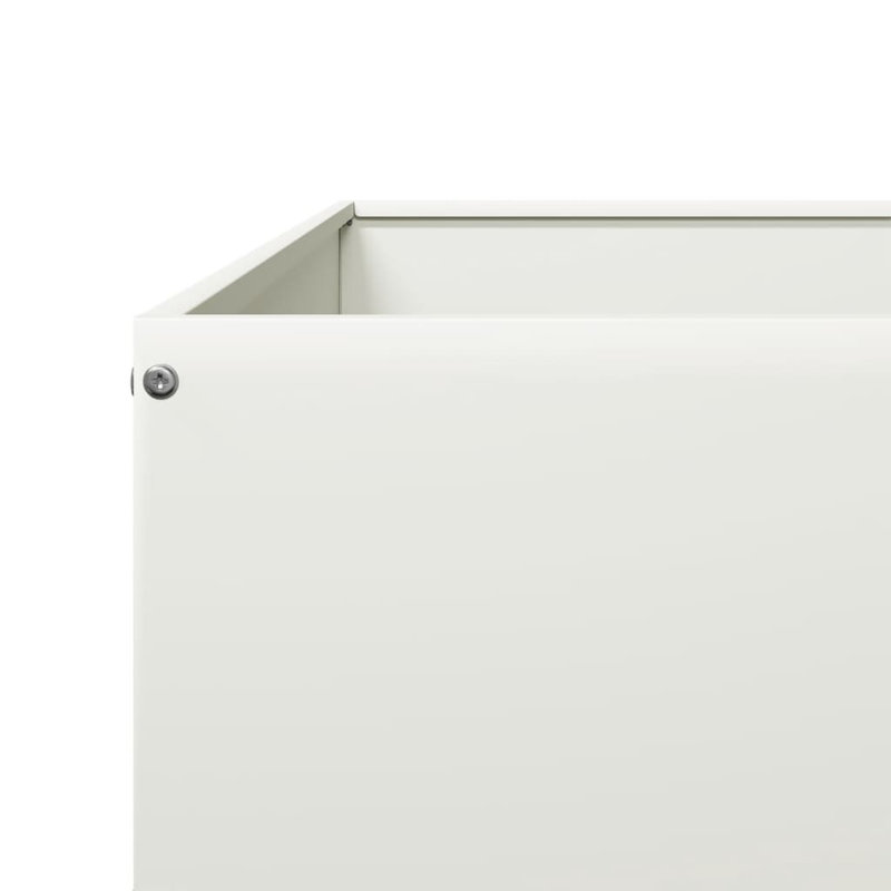 Caylub Metal Raised Garden Bed, 26cm H x 100cm W x 100cm D, White