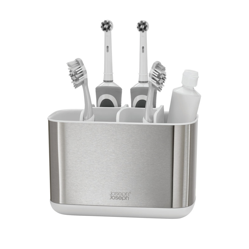 Joseph Joseph EasyStore porte-brosse à dents en acier inoxydable