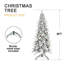 Arbre de Noël 9 pi en PE / PVC floqué avec 52 pommes de pin naturelles - 2138 pointes, conception compacte, branches articulées, base en métal stable, aspect enneigé réaliste-1475163074