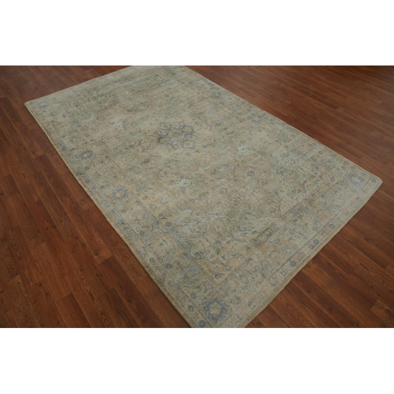 Handmade Transitional Oushak Area Rug 5x8