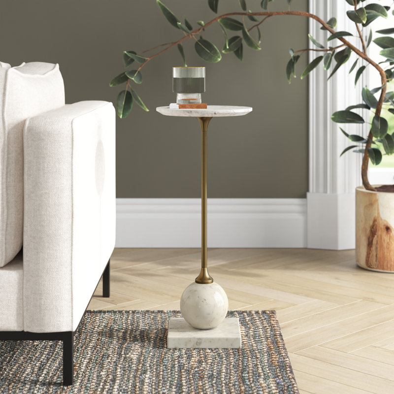 Brunson Marble Top End Table