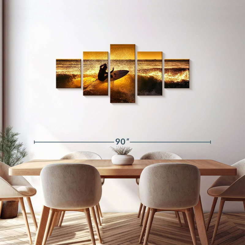 Sunset Surfer, 30" H x 68" W