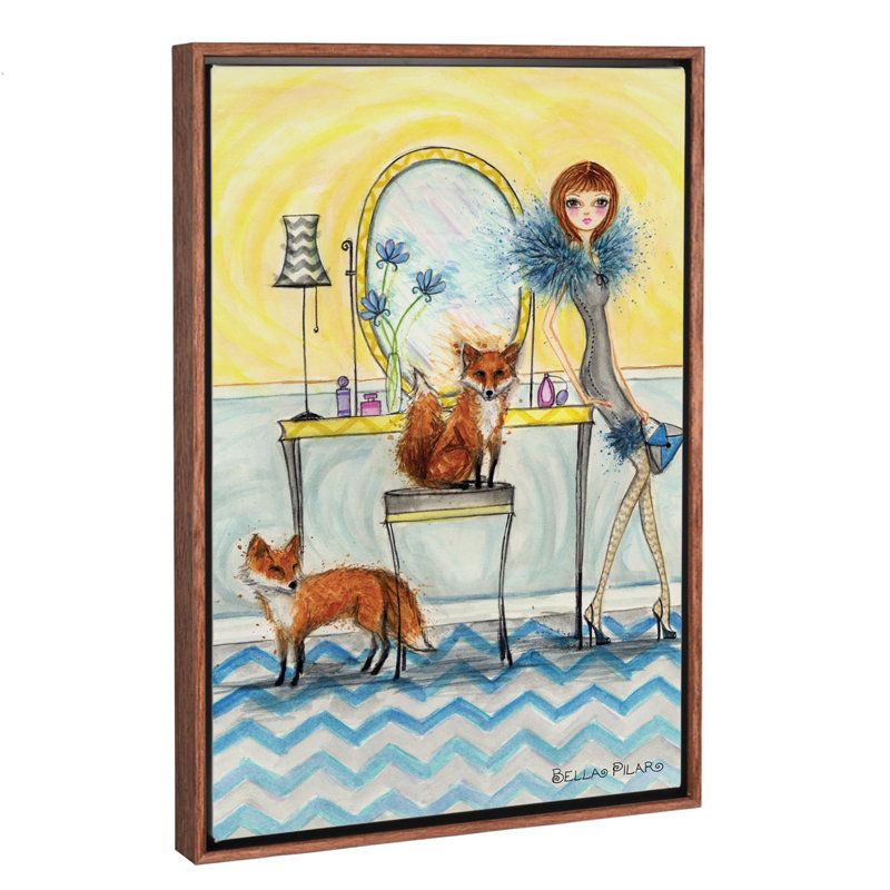 Art fiona et fox, H 40 po x l 26 po x P 1,5 po, Toile avec cadre en bois classique