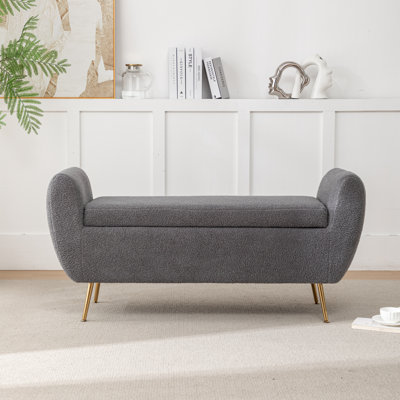 Kaybree Upholstered Flip Top Storage Bench