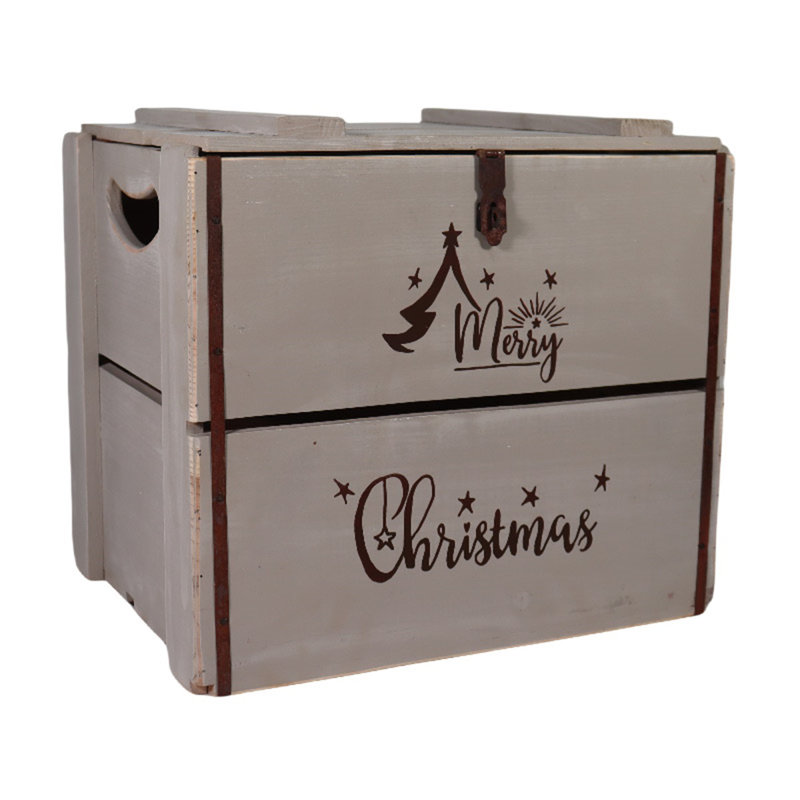 Anatilde Handmade Wooden Decorative Box, Grey