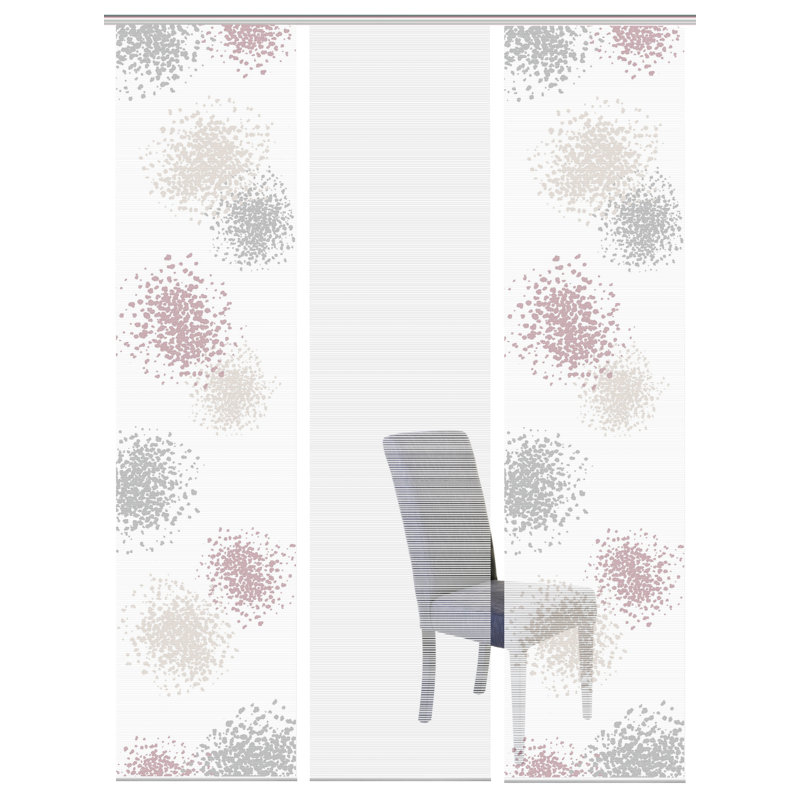 Peavy Semi Sheer Curtain Panel Pair, Berry