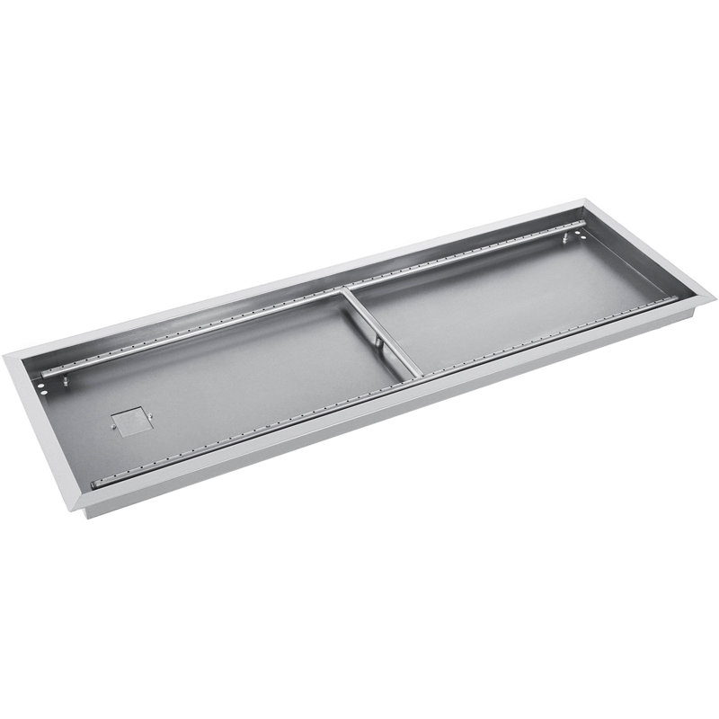 Foyer de table au propane en acier inoxydable Altina, H 2 po x l 49 po x P 16 po