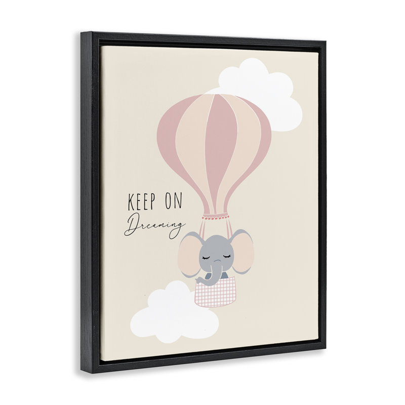 Inspiring Keep On Dreaming Floating Frame, design by Chen Alyesh, Jet Black Floater Frame, 21" H x 17" W