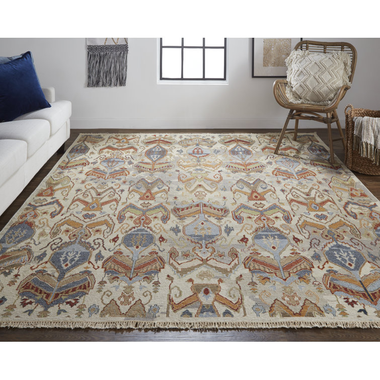 Tapis rectangulaire en laine Leylan