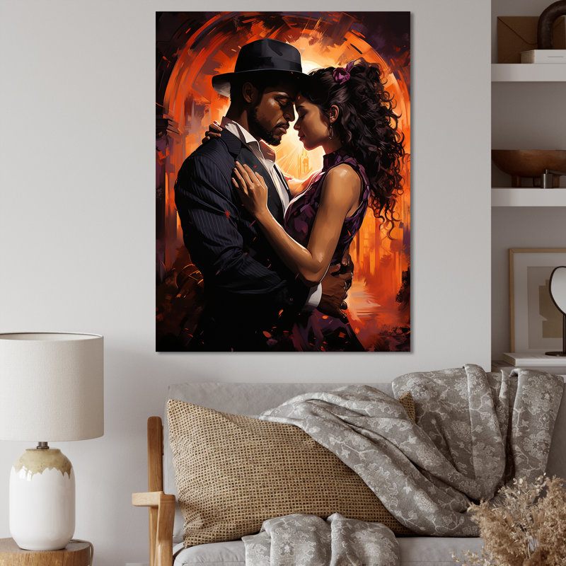 Yulianna Music Tango Passion Intense I - reproduction sur toile, H 40 po x l 30 po x P 1,5 po, Toile tendue
