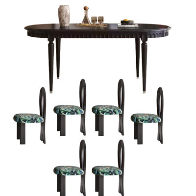 Combinaison de table et de chaises en bois de cire blanc rétro