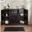 Hazen Espresso Finish Wine Cabinet