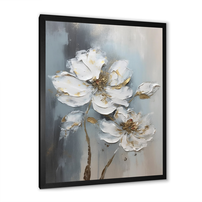 Rudene Melody Of Daisy sur toile, Cadre photo noir, H 20 po x l 12 po x P 1 po