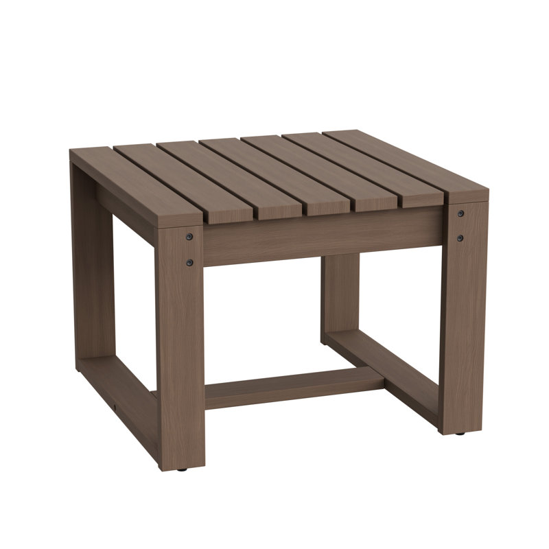 Square Cedar Solid Wood Patio Outdoor Slat Top Coffee Table