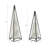 2-Pieces 26/21" Schrum Large Black And White Pyramids