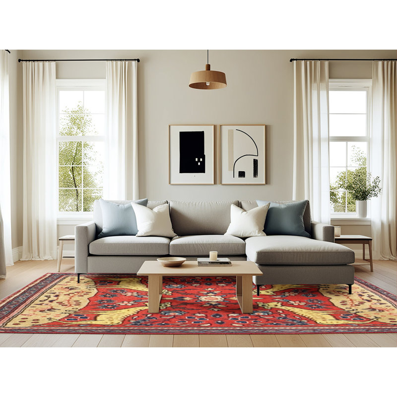 Oriental Indoor Rug, Rectangle 6' x 9'