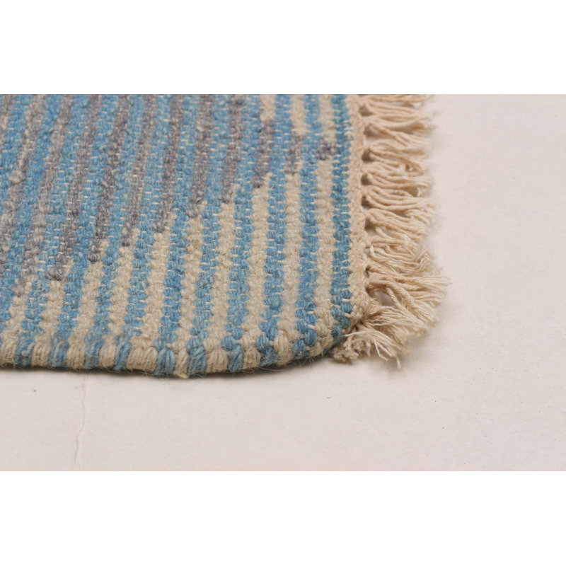 Ankara Denim Blue Kilim 5'5" x 7'10"