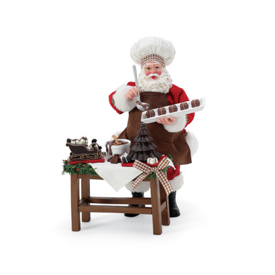 Possible Dreams Bon Appetit Santa the Chocolatier 2-Piece Figurine Set 11 Inch