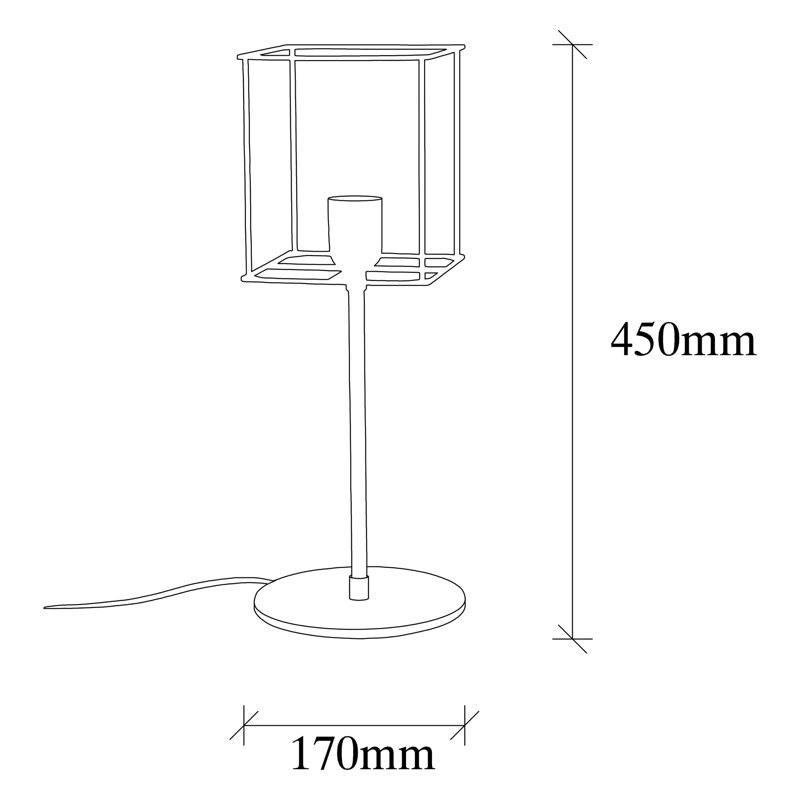 Lampe de table noire 17,72 po Crowland