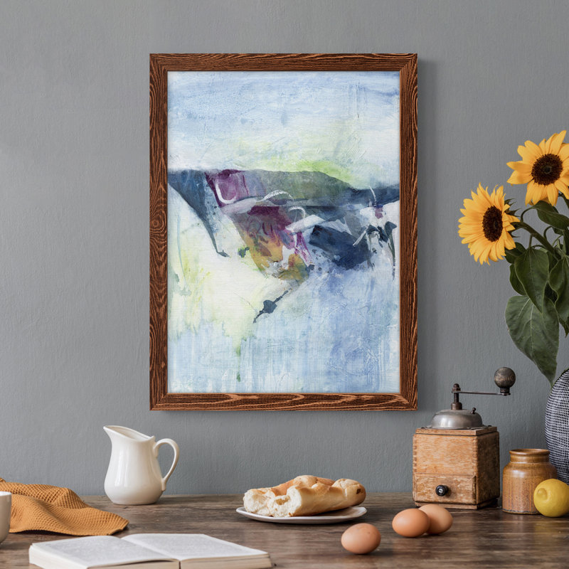 Toile encadrée de qualité supérieure Glide On Ice II - prête à être accrochée, H 28 po x l 38 po x P 1 po, Cadre en érable