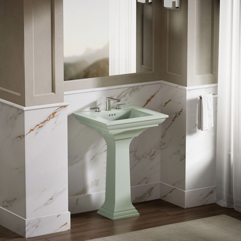 Memoirs Stately 24" Console Bathroom Sink with Overflow, 8'' Centers, Aspen Green