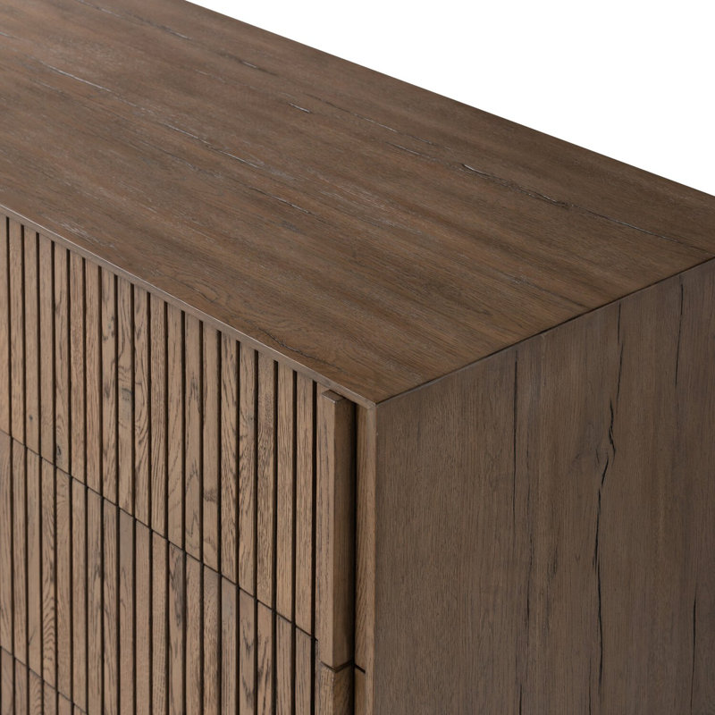 Jaxin 75'' W 6 - Drawer Dresser, Rustic Gray