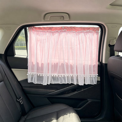 Rideau pare-soleil pour voiture avec pare-soleil, housse de sécurité pour fenêtre de véhicule, installation facile, démontage, convient à tous les modèles de voiture.