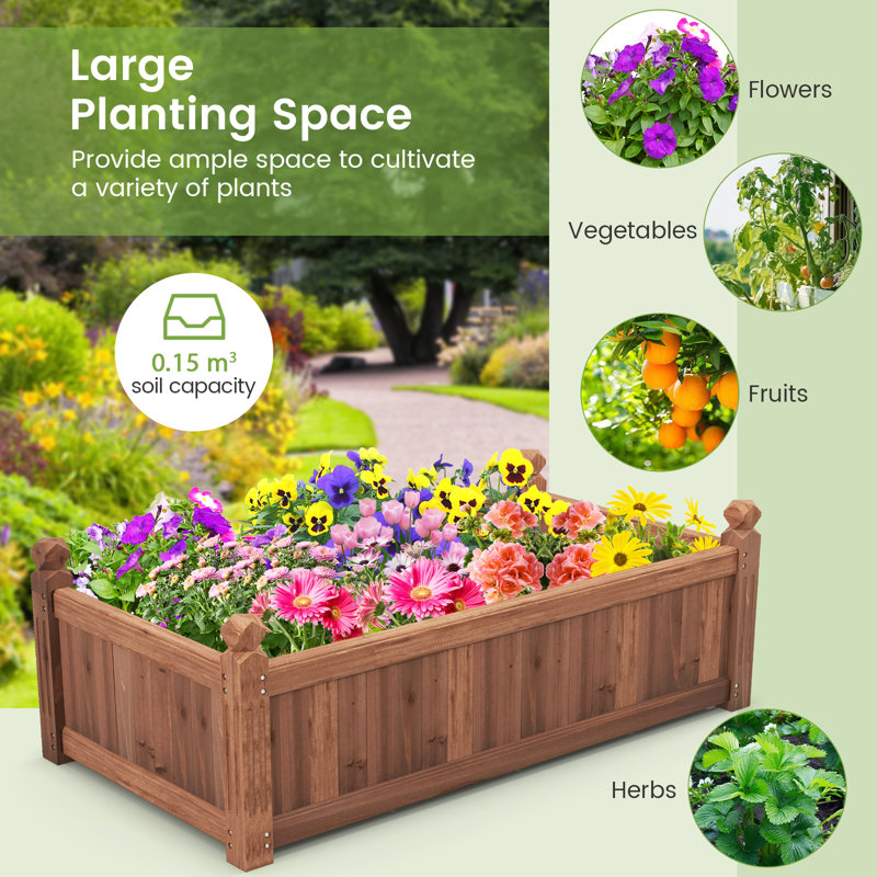 Cajigas Wood Planter Box