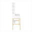 Meuble-lavabo simple blanc avec tabouret, structure en métal solide, miroir de maquillage lumineux à 9 lumières DEL