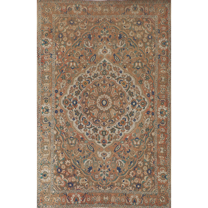 Tapis floral rétro 7 x 10