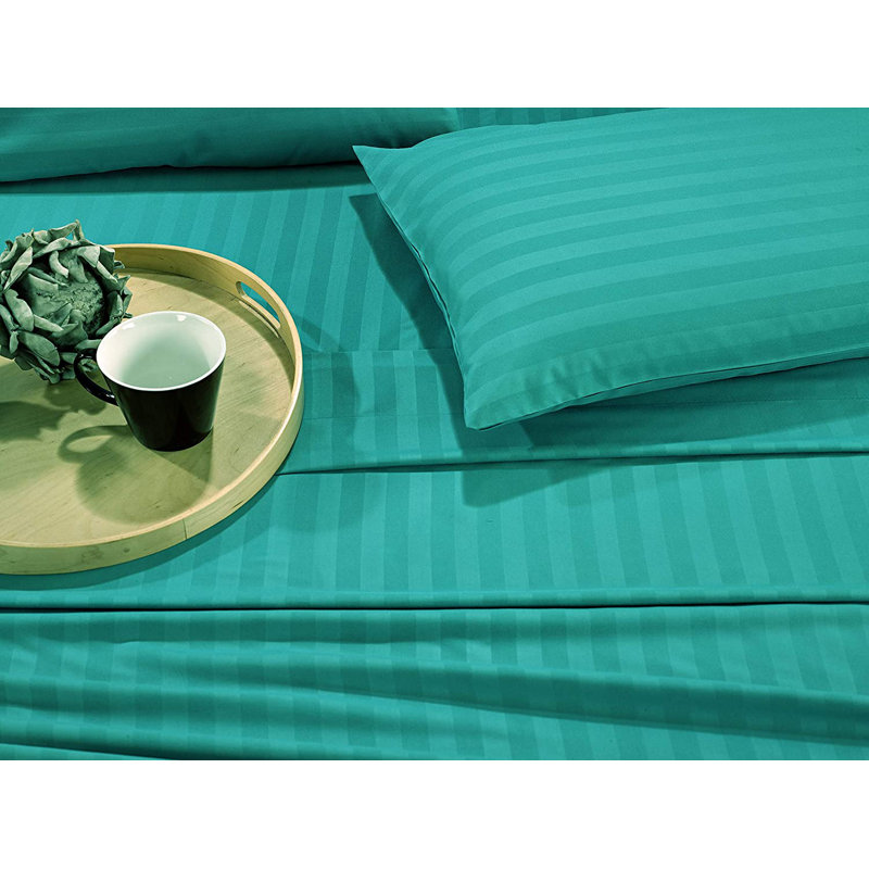 Microfiber Sheet Set, Full Sheet Set + Fitted Sheet + 4 Pillowcases, Turquoise