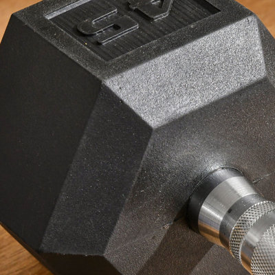 Haltères en caoutchouc de 45 lb Soozier