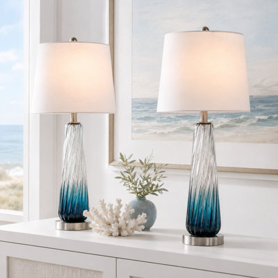 Lampe de table moderne en verre 29 "avec gradation à 3 voies Aislin