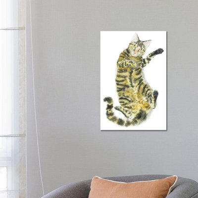 «Cute Tabby Cat» par Alexey Dmitetchich Shmyrov - peinture sur toile tendue