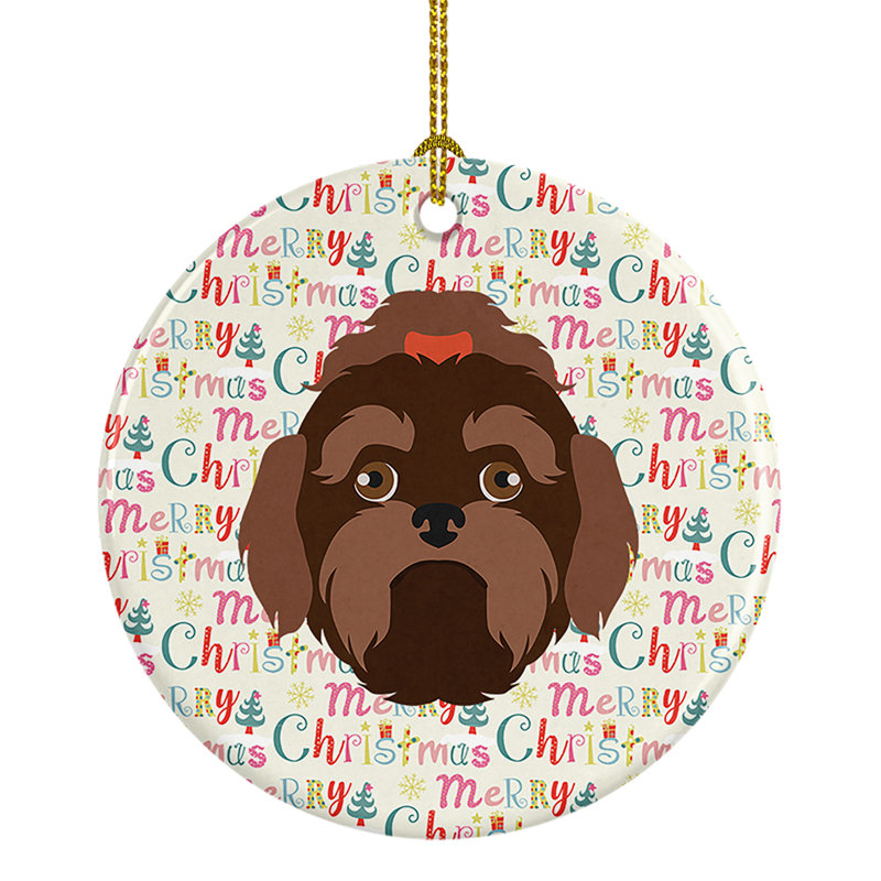 Ornement suspendu russe Merry Christmas