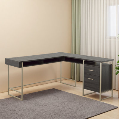 Bureau en L avec grand bureau