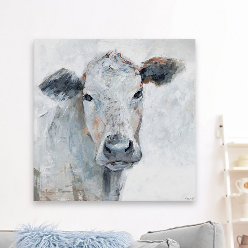" Sweet Cow Face " Painting Print, 32" H x 32" W x 1.5" D